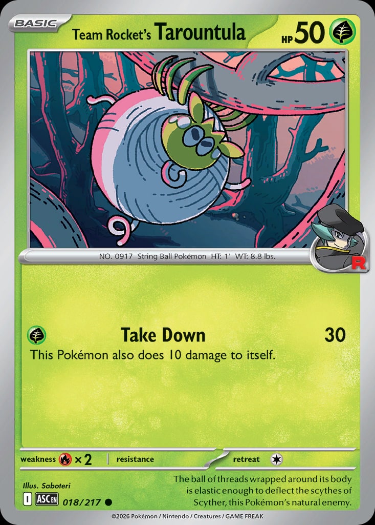 Team Rocket's Tarountula - Catalogusvoorbeeld