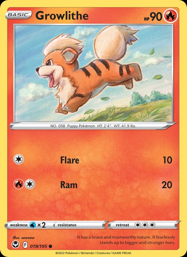 Growlithe - Catalogusvoorbeeld