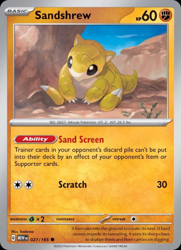 Sandshrew - Catalogusvoorbeeld