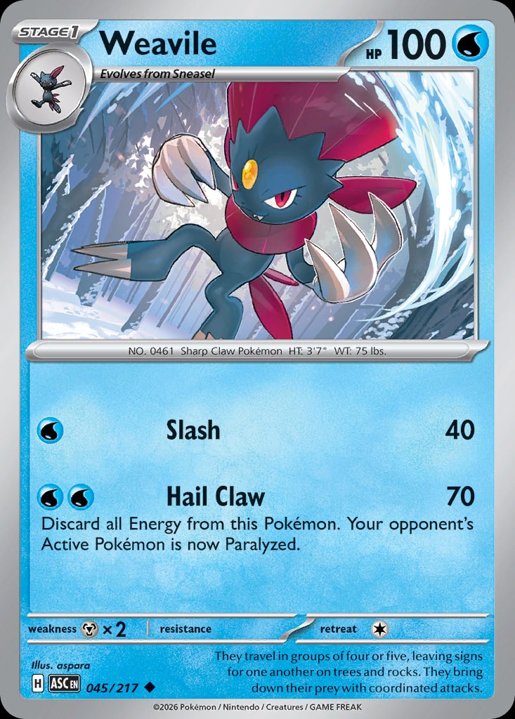Weavile - Catalogusvoorbeeld