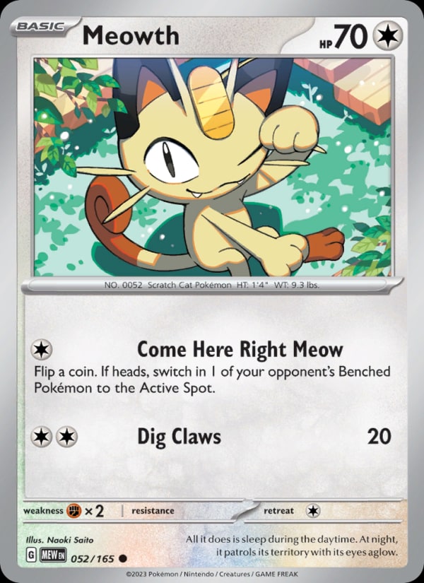 Meowth - Catalogusvoorbeeld