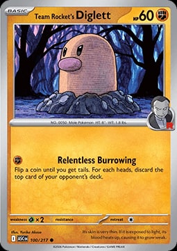 Team Rocket's Diglett - Catalogusvoorbeeld