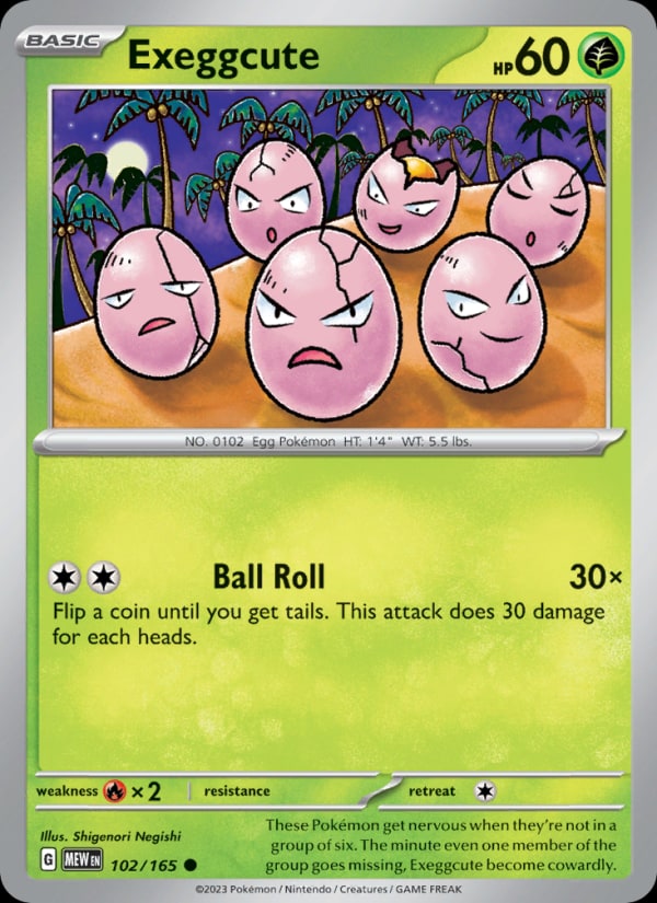 Exeggcute - Catalogusvoorbeeld