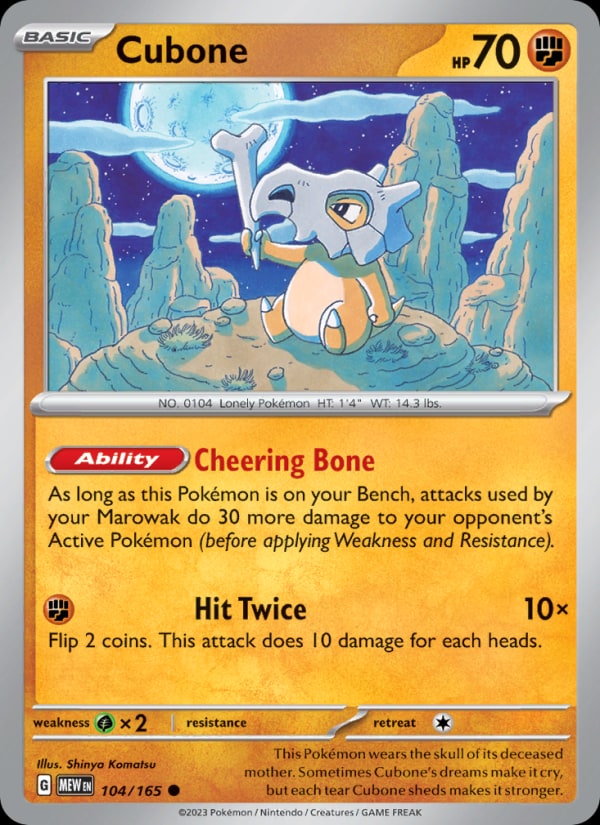 Cubone - Catalogusvoorbeeld