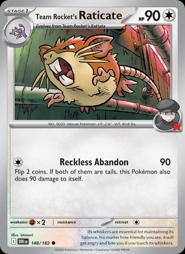 Team Rocket's Raticate - Catalogusvoorbeeld