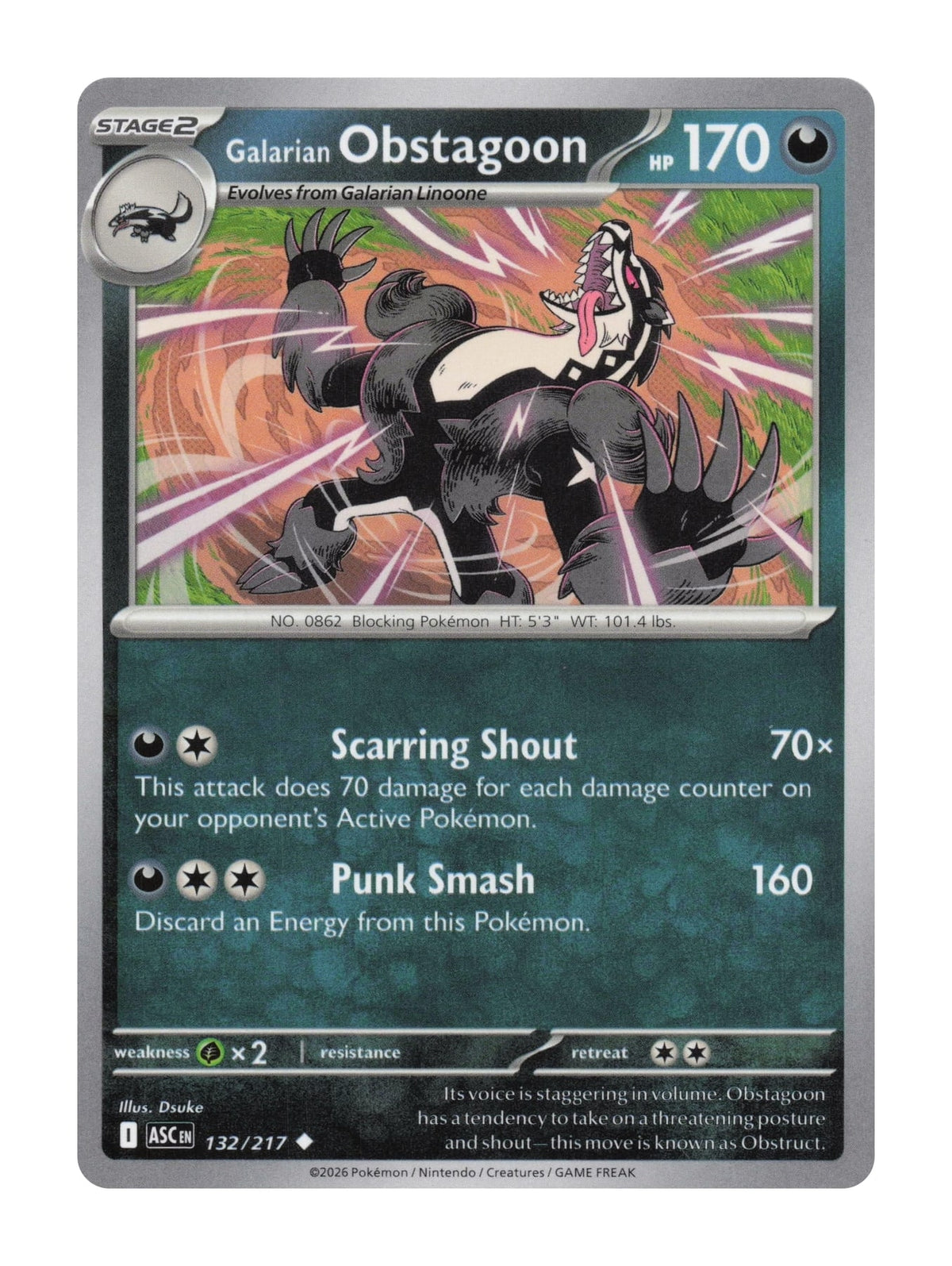 Galarian Obstagoon - NM front