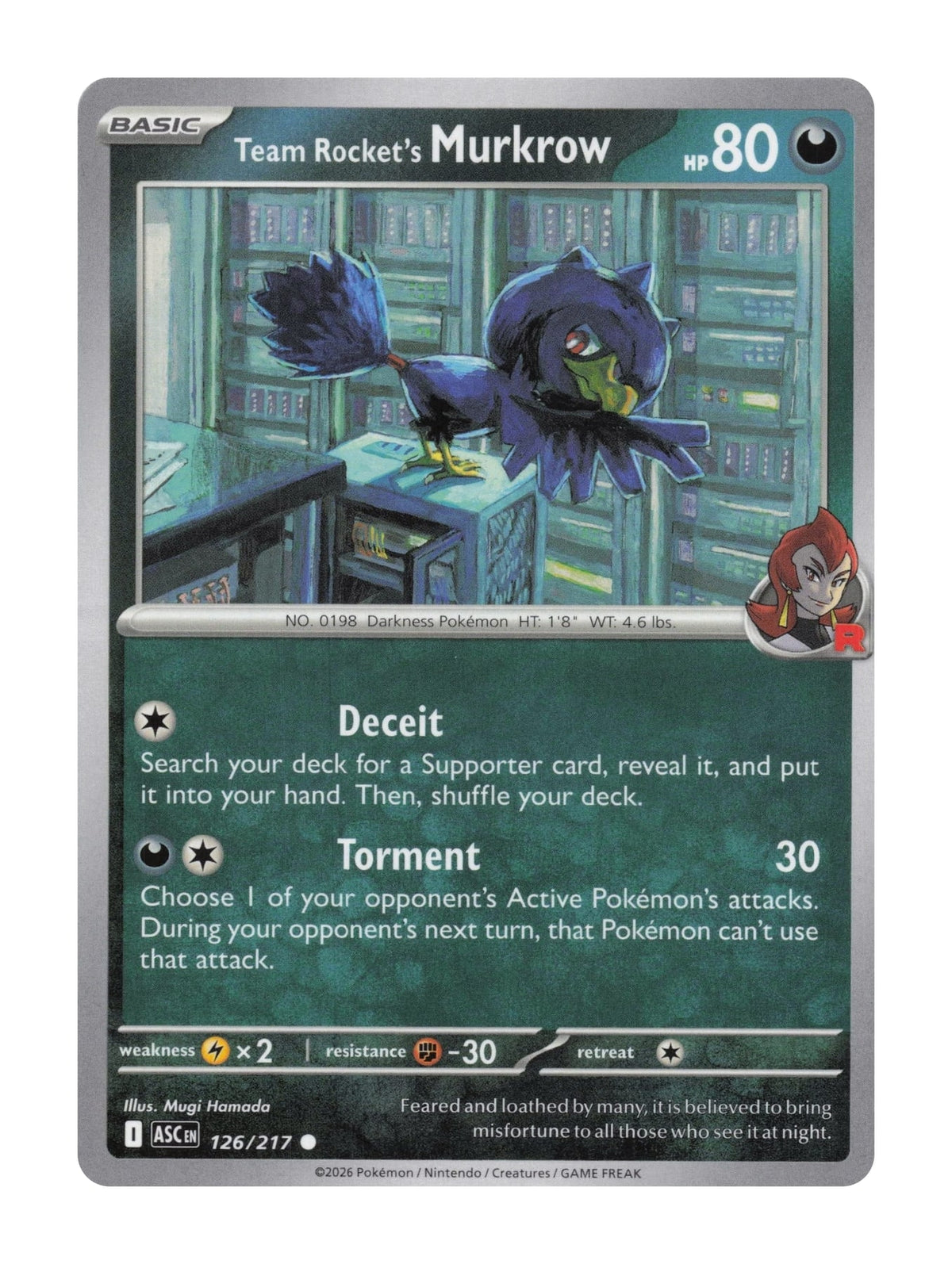 Team Rocket's Murkrow - NM front