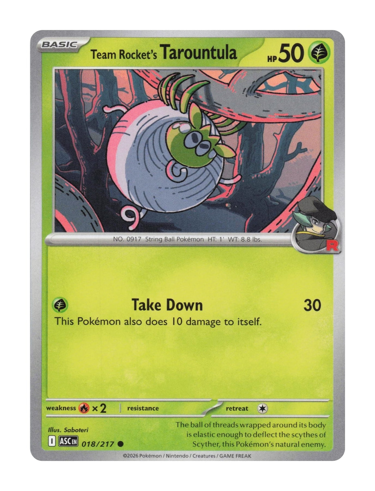 Team Rocket's Tarountula - NM front