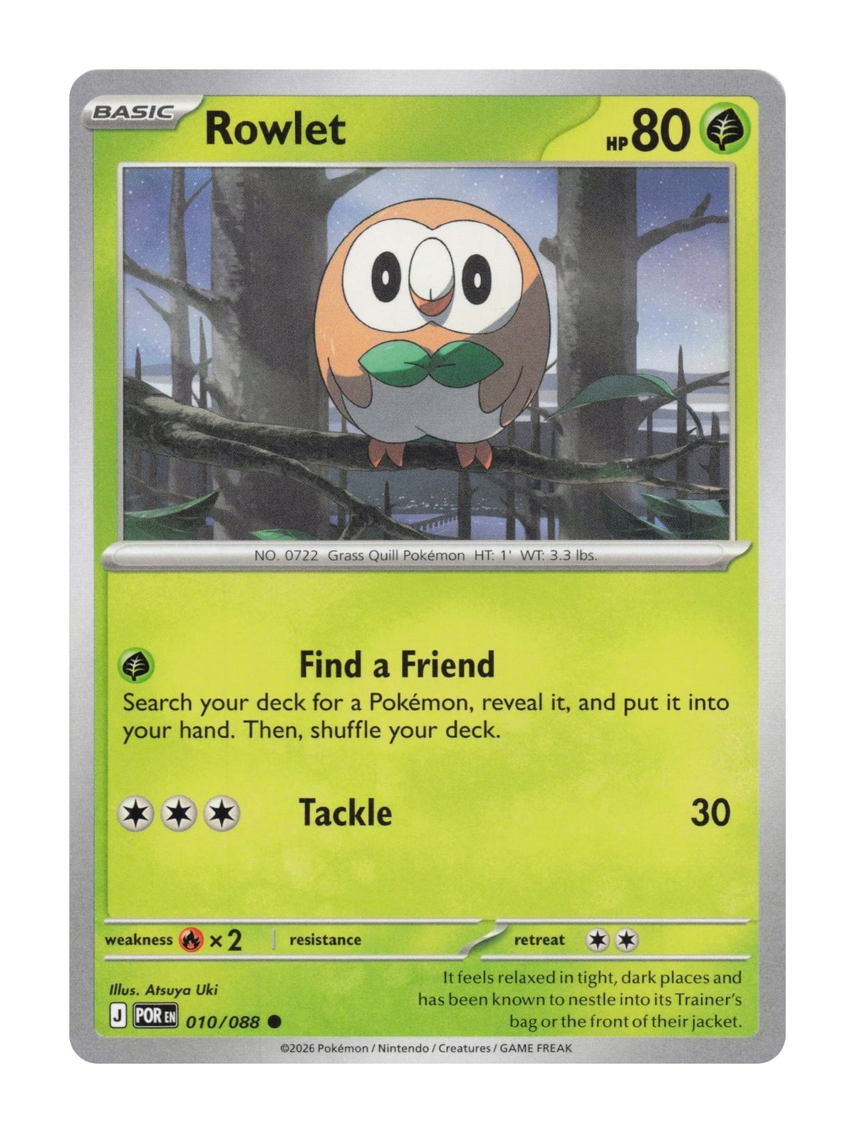 Rowlet - NM front