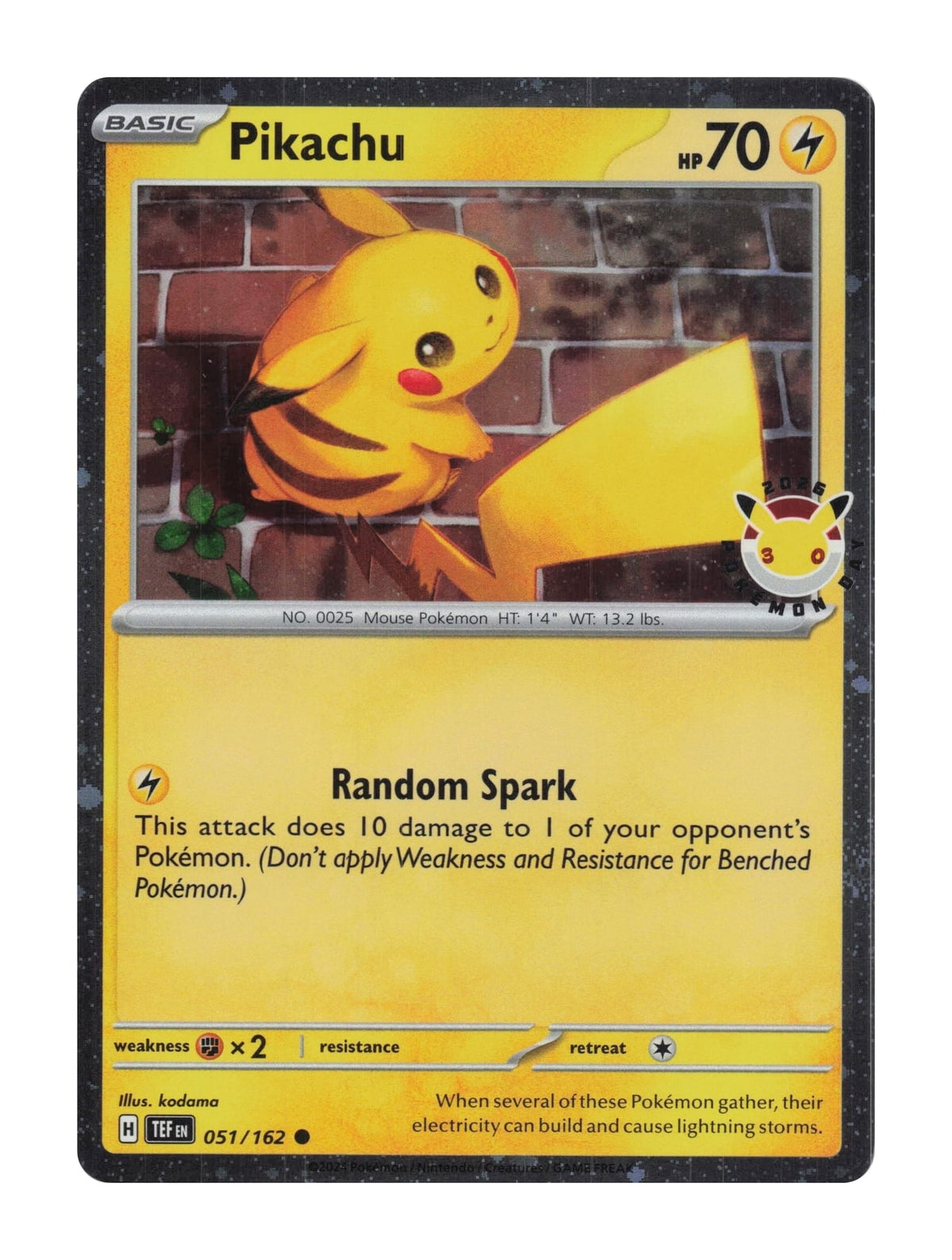 Pikachu 20206 - NM front