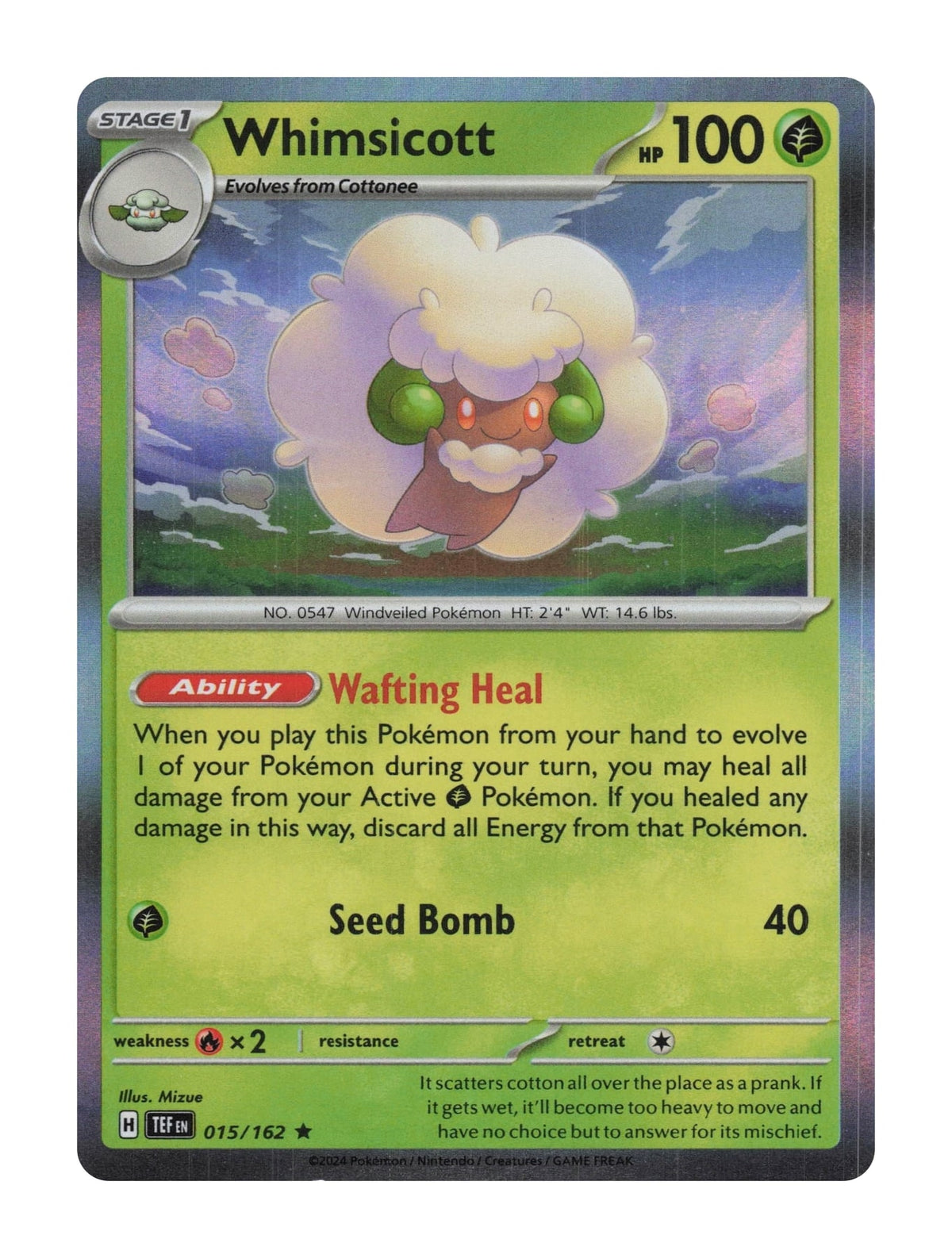 Whimsicott (Holo) - NM front
