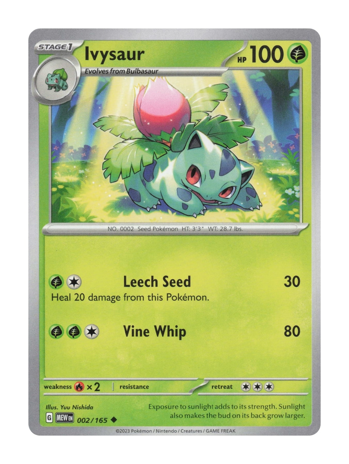 Ivysaur - NM front