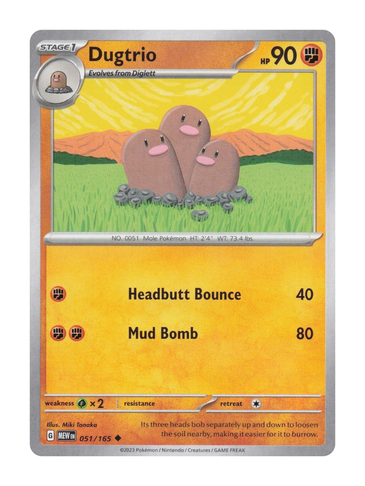 Dugtrio - NM front