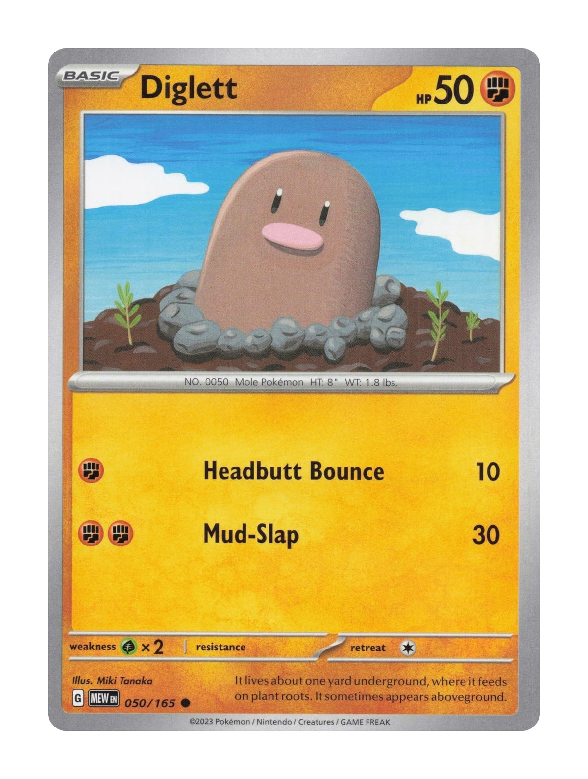 Diglett - NM front