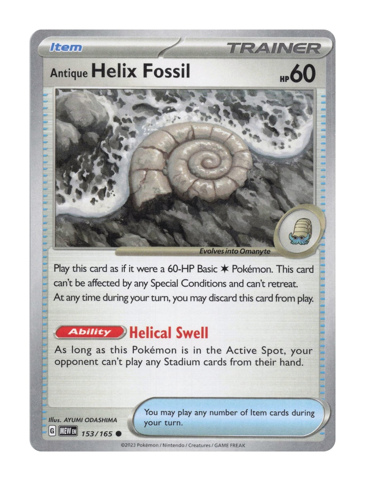 Antique Helix Fossil - NM front