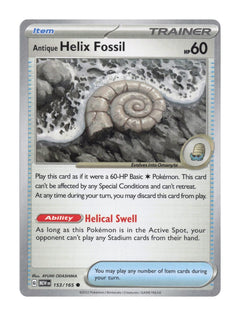 Pokémon Antique Helix Fossil 153 – 151 (MEW)
