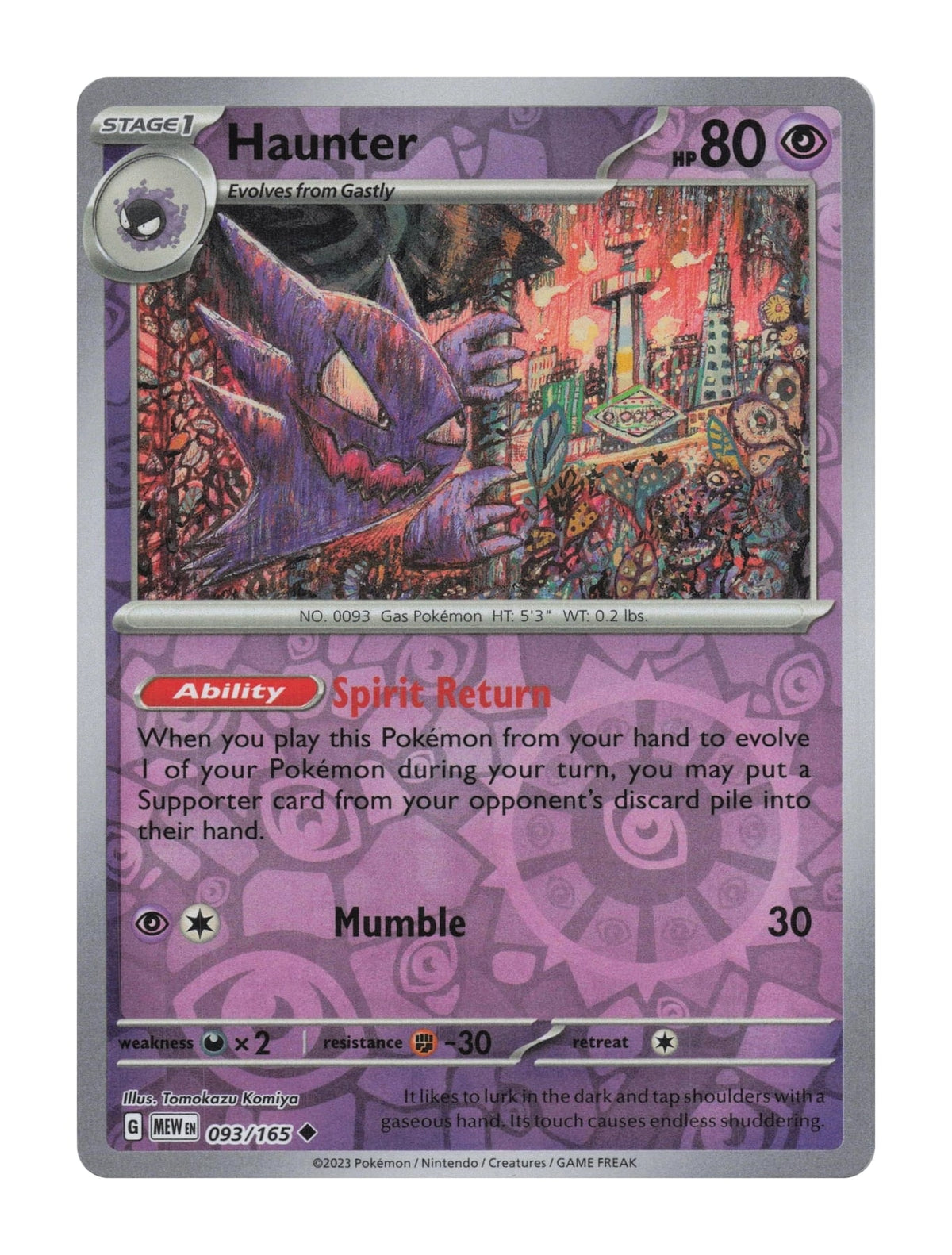 Haunter (Holo) - NM front