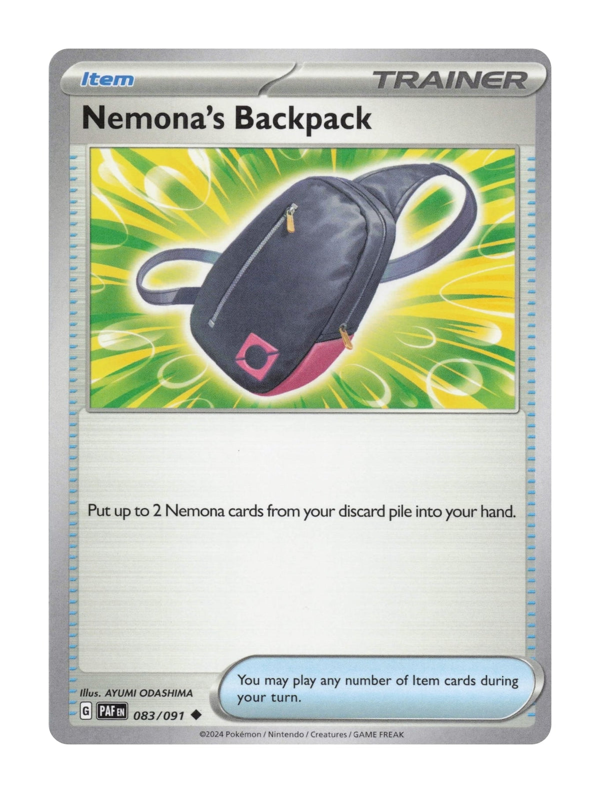 Nemona's Backpack - NM front