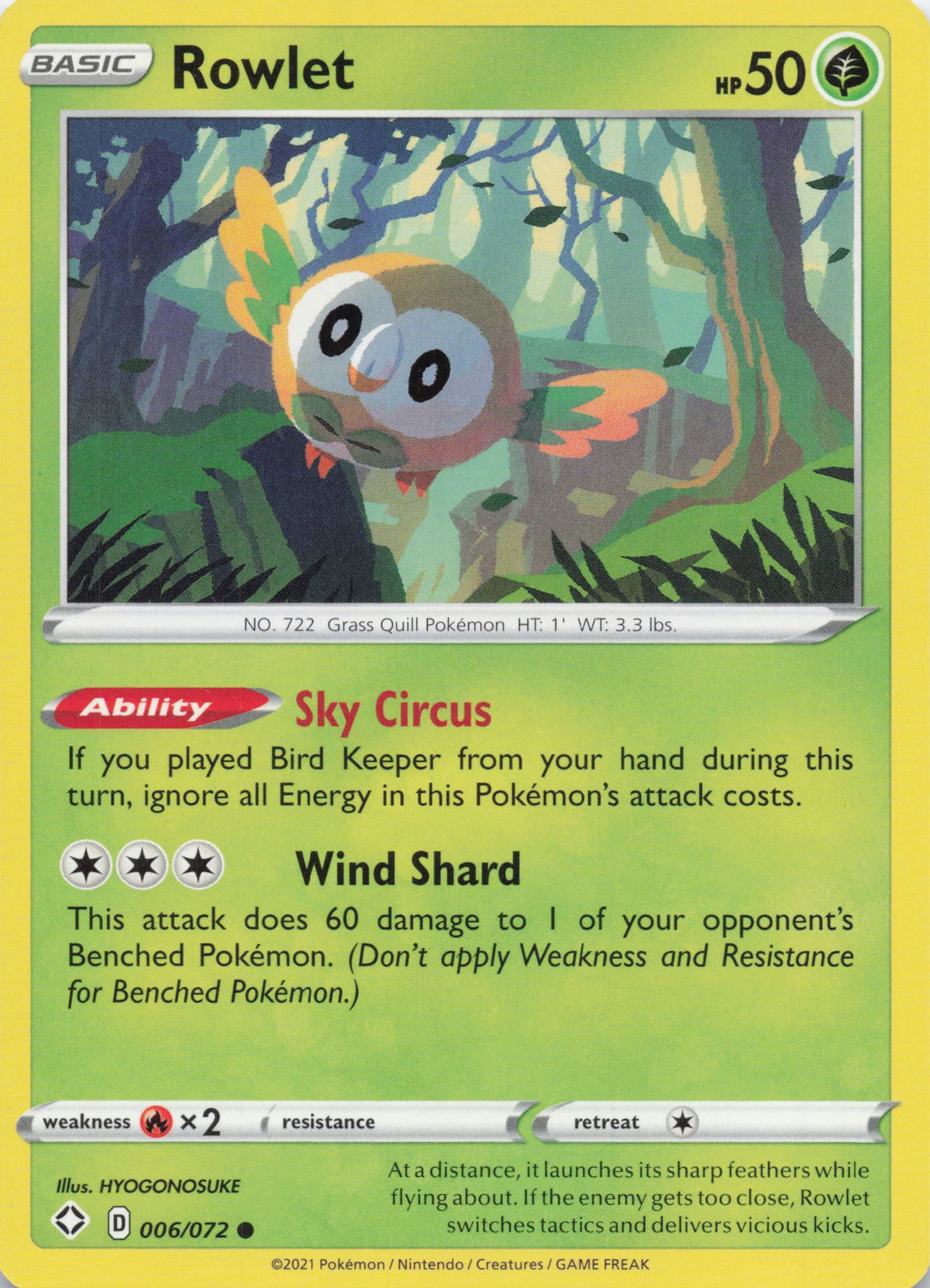 Rowlet - NM front