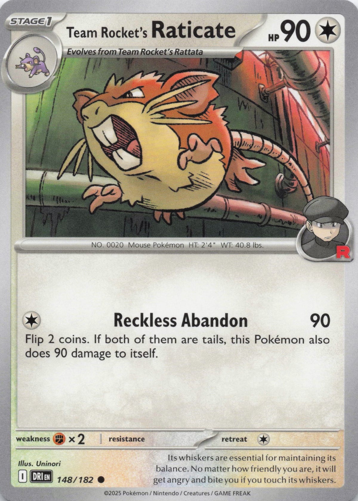Team Rocket's Raticate - NM front