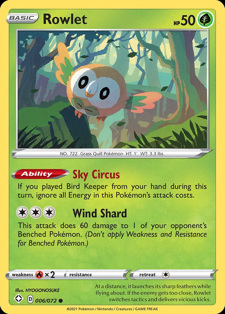 Rowlet - Catalogusvoorbeeld