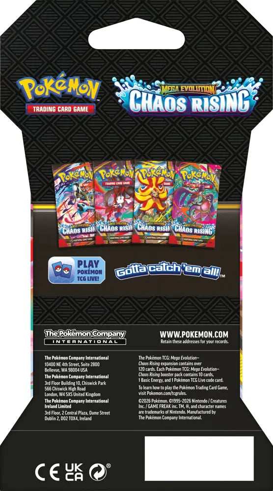 Mega Evolution - Chaos Rising, Sleeved Booster, Pokémon TCG
