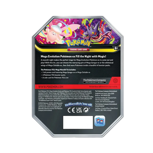 Mega Moonlit Tin - Mega Gengar ex, Tin, Pokémon TCG