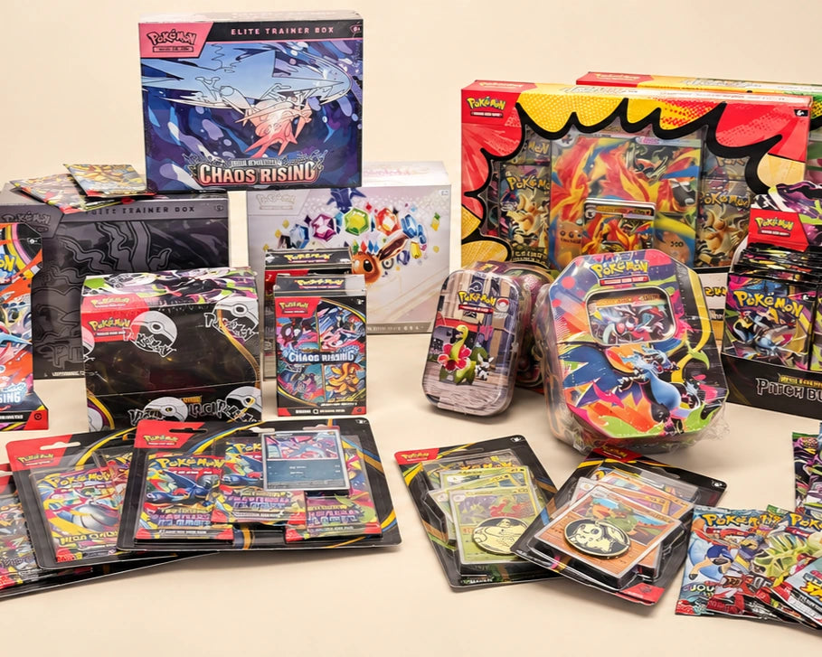 Sealed Pokemon producten, boosters en Elite Trainer Boxes