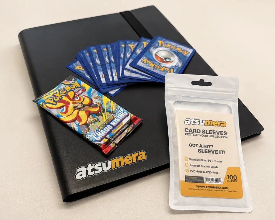 Pokemon starterset met binder, card sleeves en booster